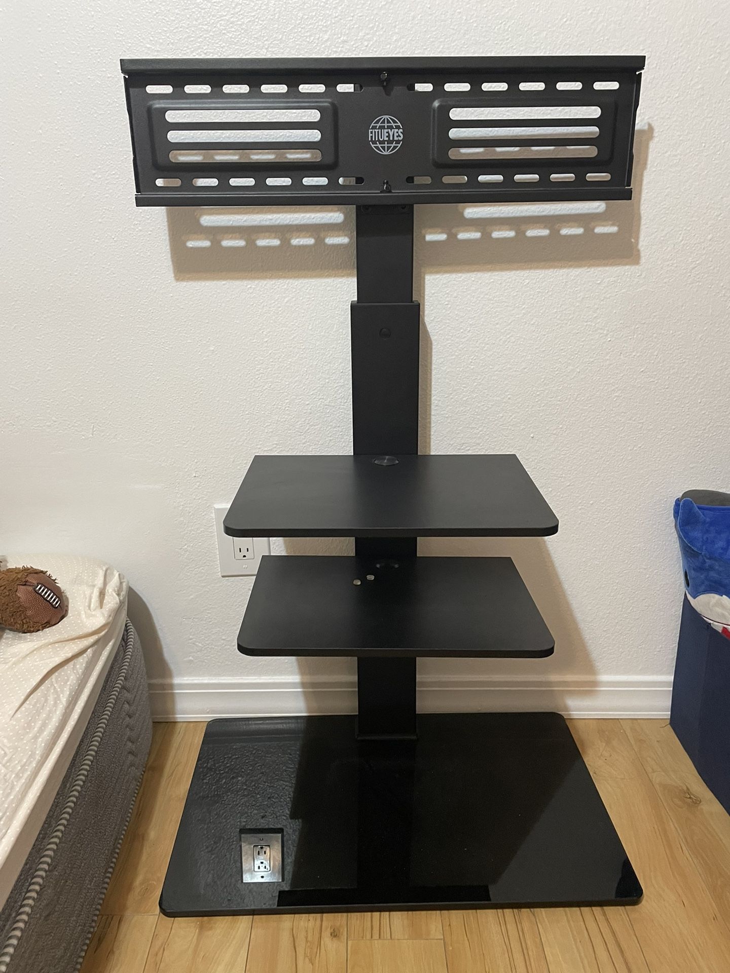 Heavy Glass Base and 43” TV Onn