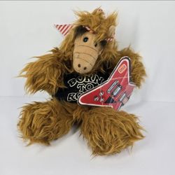 VTG 1988 Alf Born To Rock Hand Puppet Burger King Plush 11" Stuffed Animal