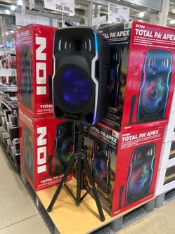 Ion Total PA Apex – 500W Portable Bluetooth PA Speaker, 10" Sub, & 50-Hour Battery