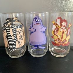 Vintage McDonald Character Glasses set of 5