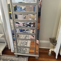Mirrored Jewelry Armoire