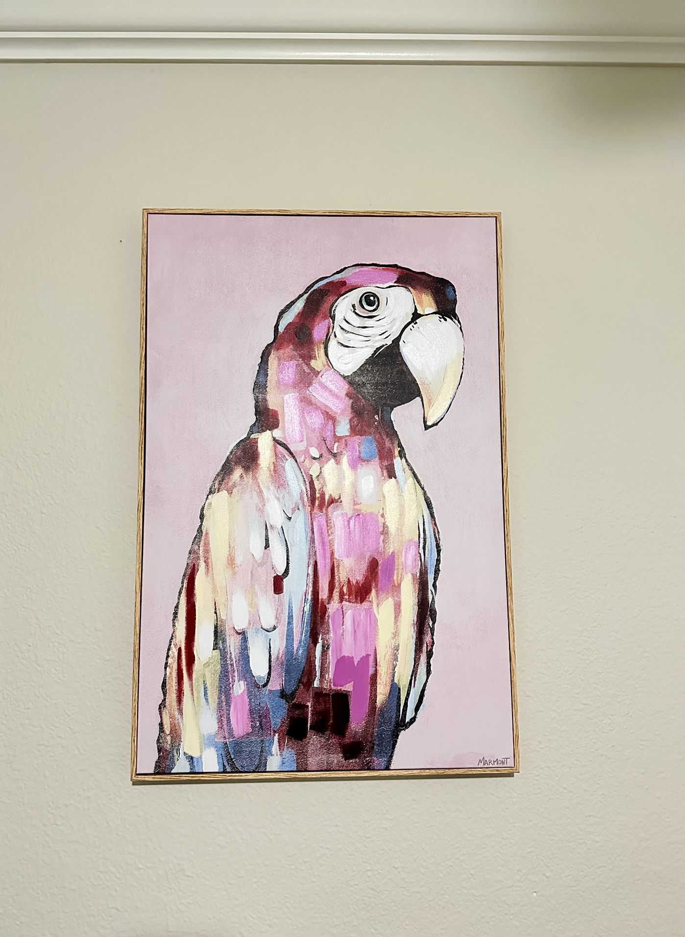 Chic Macaw Parrot Paint Wall Art Decor