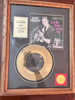 24k Gold Plated Elvis Presley Record