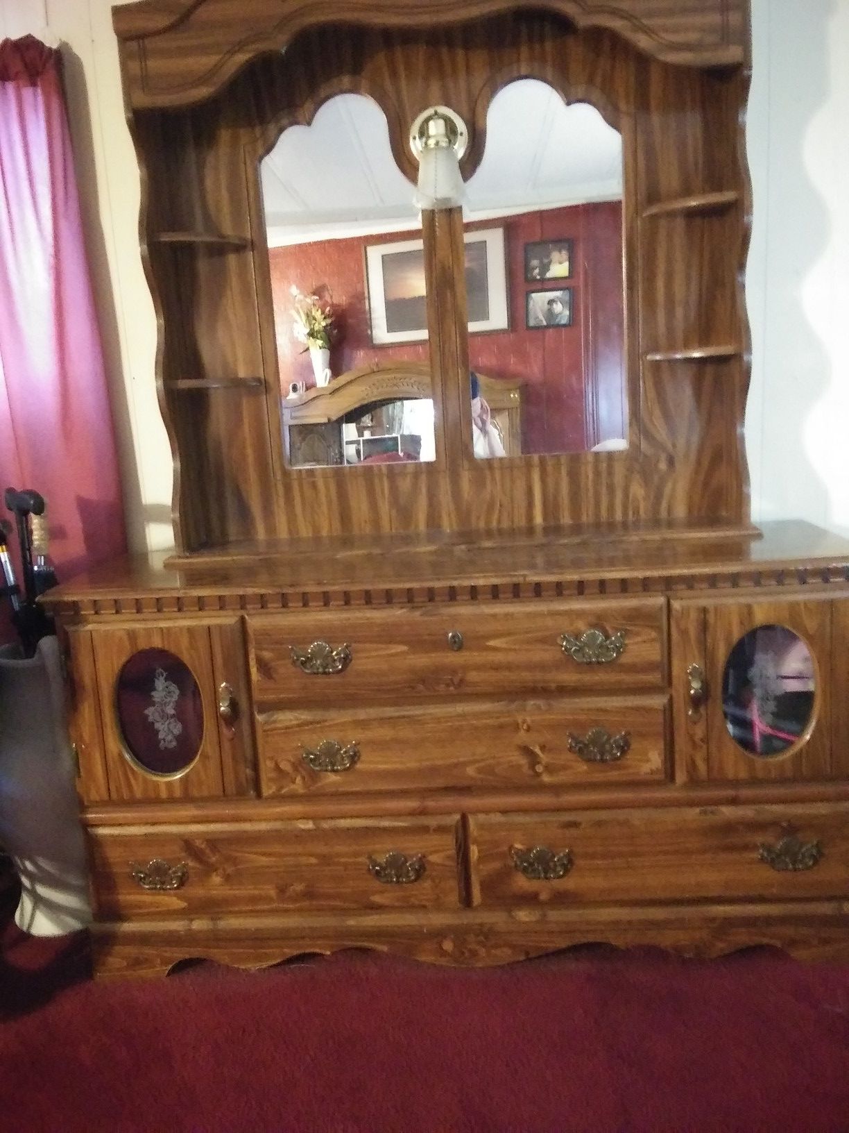 Dresser with Mirror and light