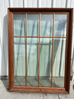 Redwood Dual Pane / 8 Pane Window 70.5” x 51.5”