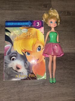 Tinker bell doll with book