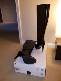 ALDO KNEE HIGH LEATHER BOOTS