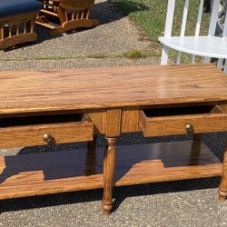 Oak Side Table/TV Stand