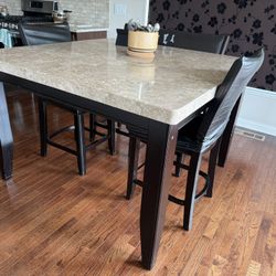 Dining Table And 3 Chairs For Sale - Counter Height
