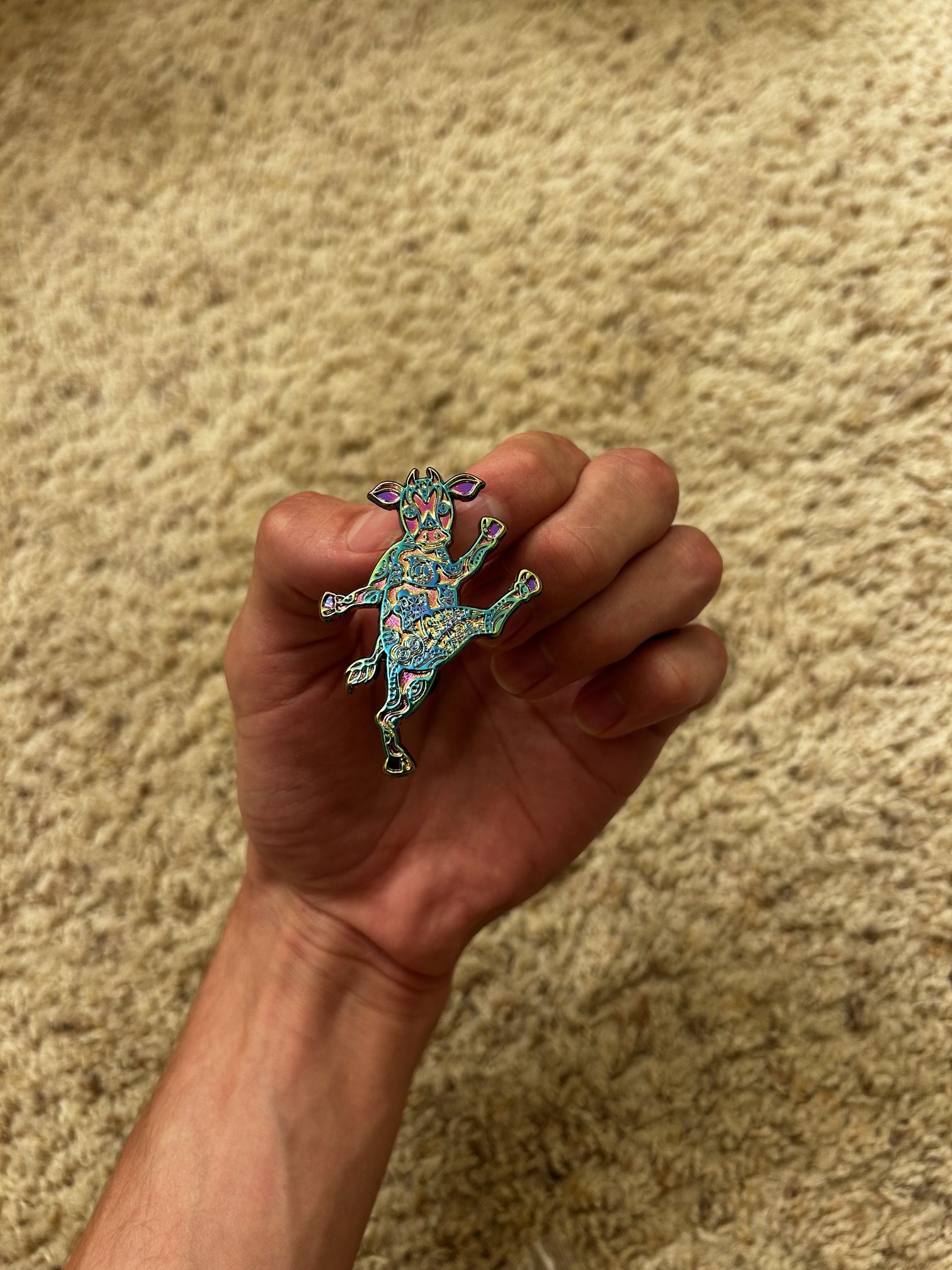 Danny Steinman X Lockn Farm Cow Raw Variant Pin