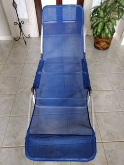 Outdoor adjustable ( 0-180°), portable folding Lounger chair ( 14"L x 25"W x 10"H ) , beach, pool