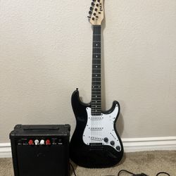 LYX BLACK N WHITE ELECTRIC GUITAR