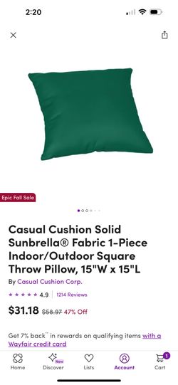 Casual Indoor/outdoor Cushion - Green