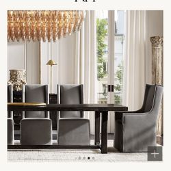 CAYDEN CAMPAIGN RESTORATION HARDWARE RECTANGULAR EXTENSION DINING TABLE 