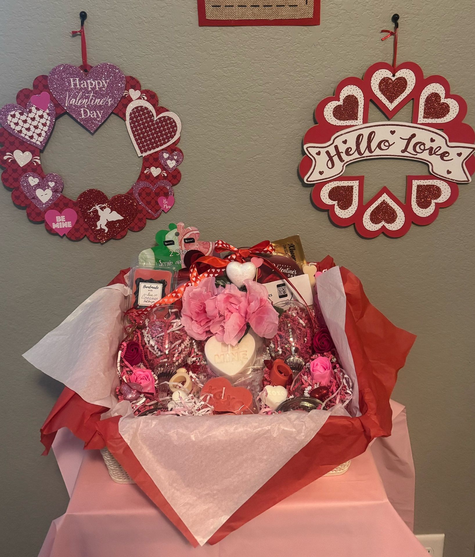 Valentines Candle Baskets