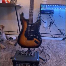 Fender Squire Electric Guitar With Micro Cube Gx Amp