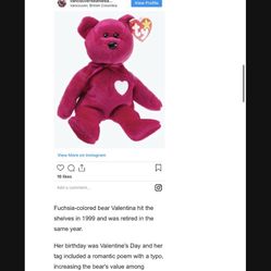 Valentina Beanie Baby Collectible