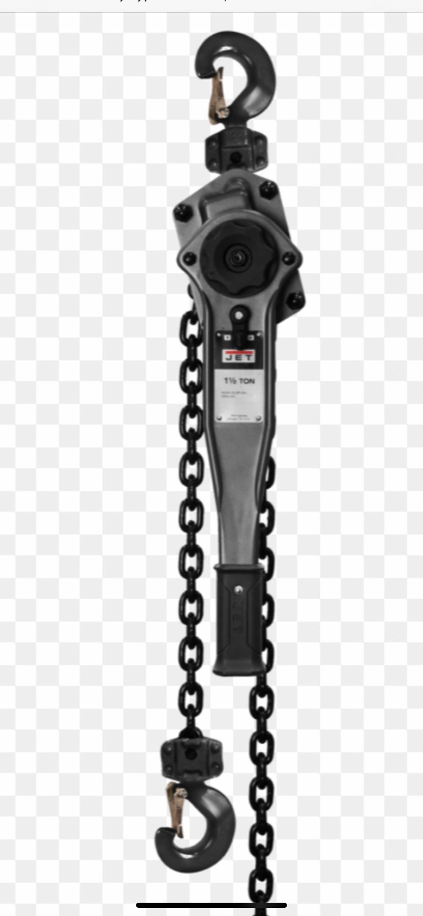 Jet Lever chain hoist ( 1 1/2 tons, 15ft ) PAYPAL or CASH PLEASE