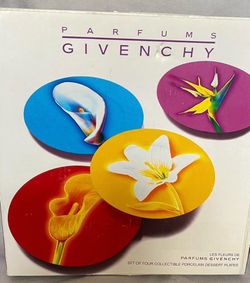 Brand new!! Parfums Givenchy Collectible Porcelain Dessert Plates Set