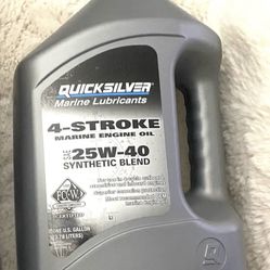 Quicksilver Mercury Outboard Engine Synthetic Blend 25W40 Oil 