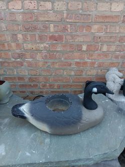 Vintage Canada Goose Decoy Planter Holder