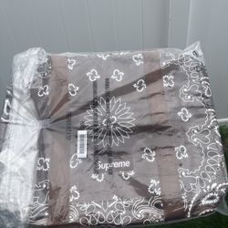 New Supreme Bandana Brown Tarp Duffle Bag
