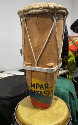 Colombian Folkloric Wood drum for cumbia.