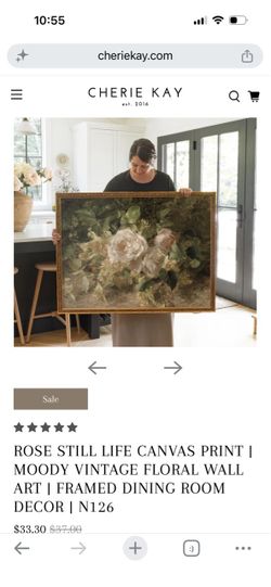Framed Rose Still Life Canvas Print