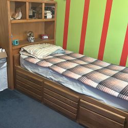 Boys Oak Wood Bedroom Set 