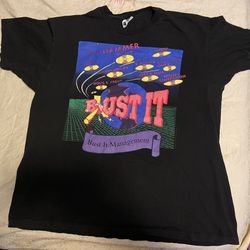 Vintage 90s Bust It Records Shirt Black MC Hammer Oakland Bay Area Rap T Shirt