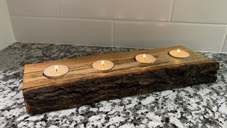 Natural wood Candle Holder for Tealights
