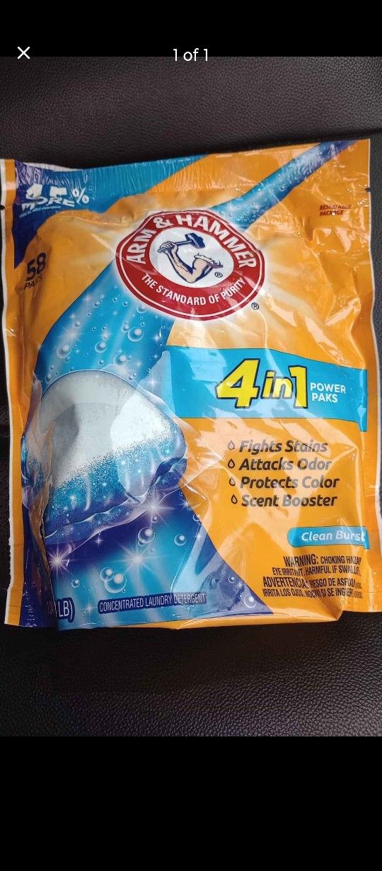 2* Arm And Hammer 4 In 1 Packs Having 58 Paks