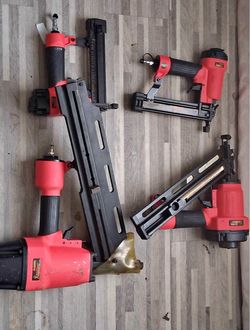 Central Pneumatic 4-Piece Pneumatic Nailer Set – $110 OBO