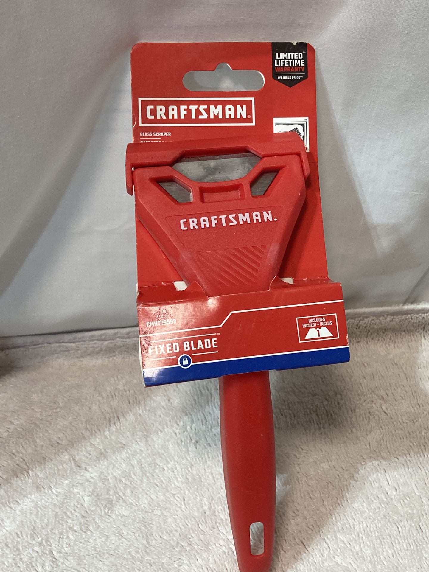New CRAFTSMAN GLASS SCRAPER, Fixed Blade