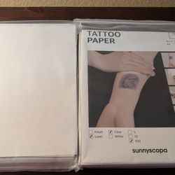 Sunnyscopa Printable Temporary Tattoo Paper for LASER printer - 100 count