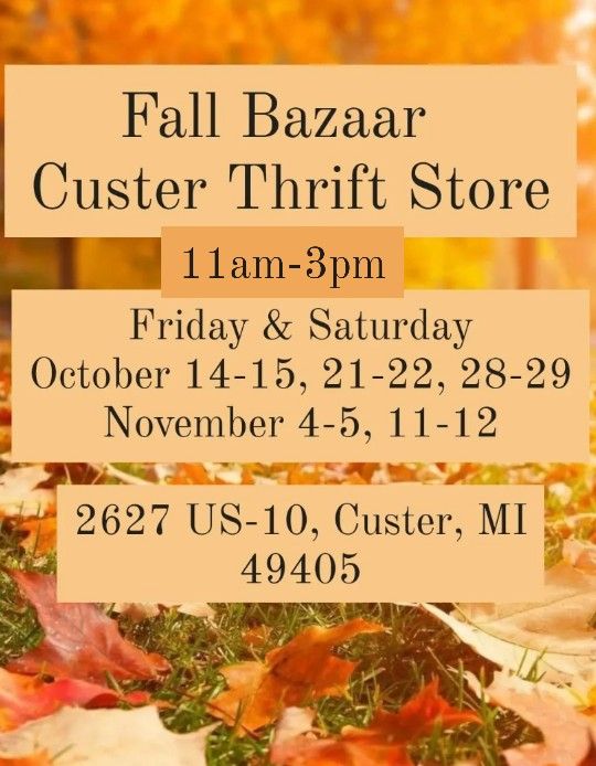 Custer Thrift Store Fall Bazaar