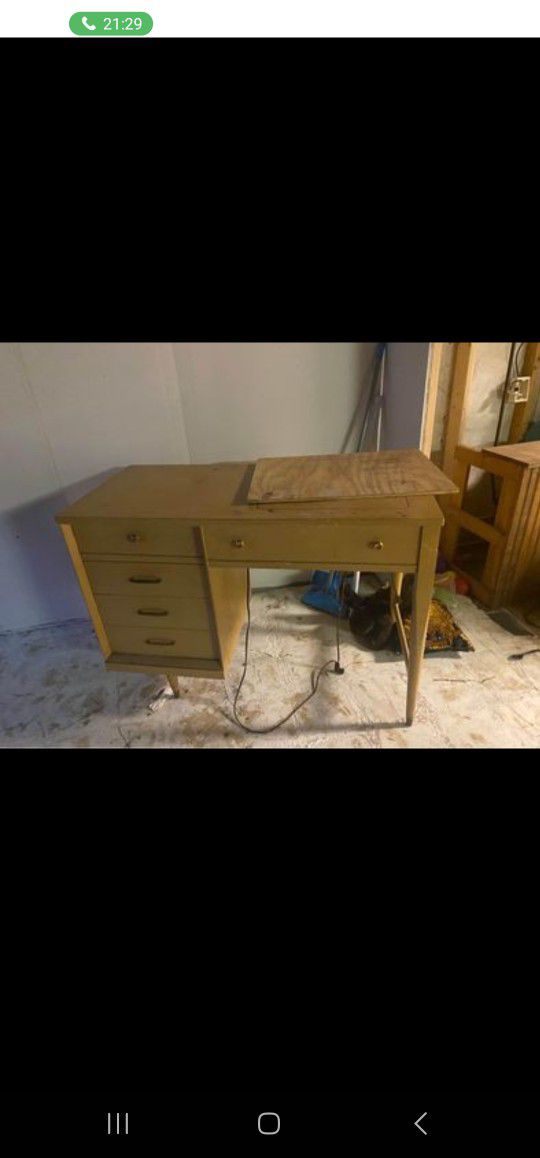 Antique desk sewing machine