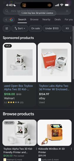 Mini Toybox 3d printer