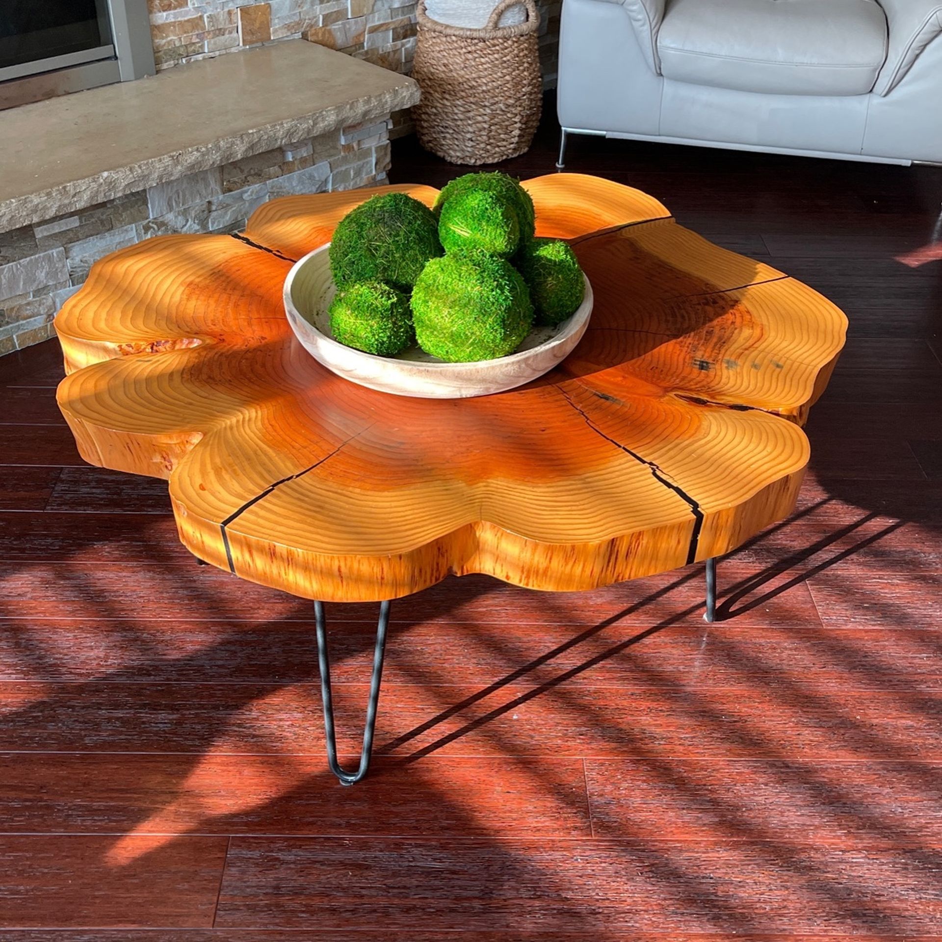 Live REDWOOD solid Wood Coffee Table