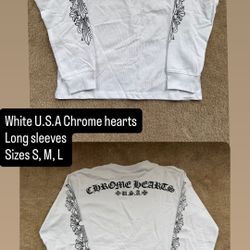 white u.s.a. chrome hearts longe sleeve 