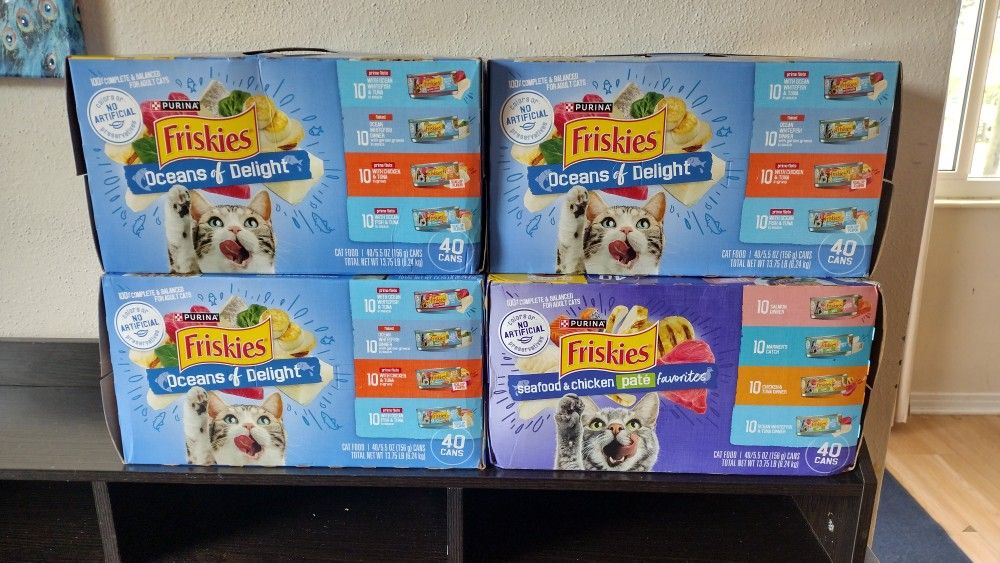 40 Count Cases Of Friskies Wet Cat Food