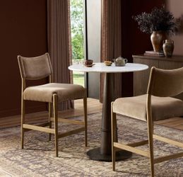 Counter Stool Chair - Brown Velvet - New In Open Box 