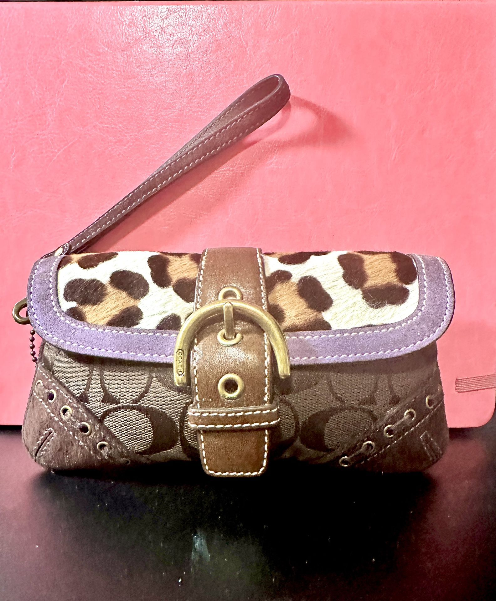 Rare Vintage Coach Wristlet Ocelot