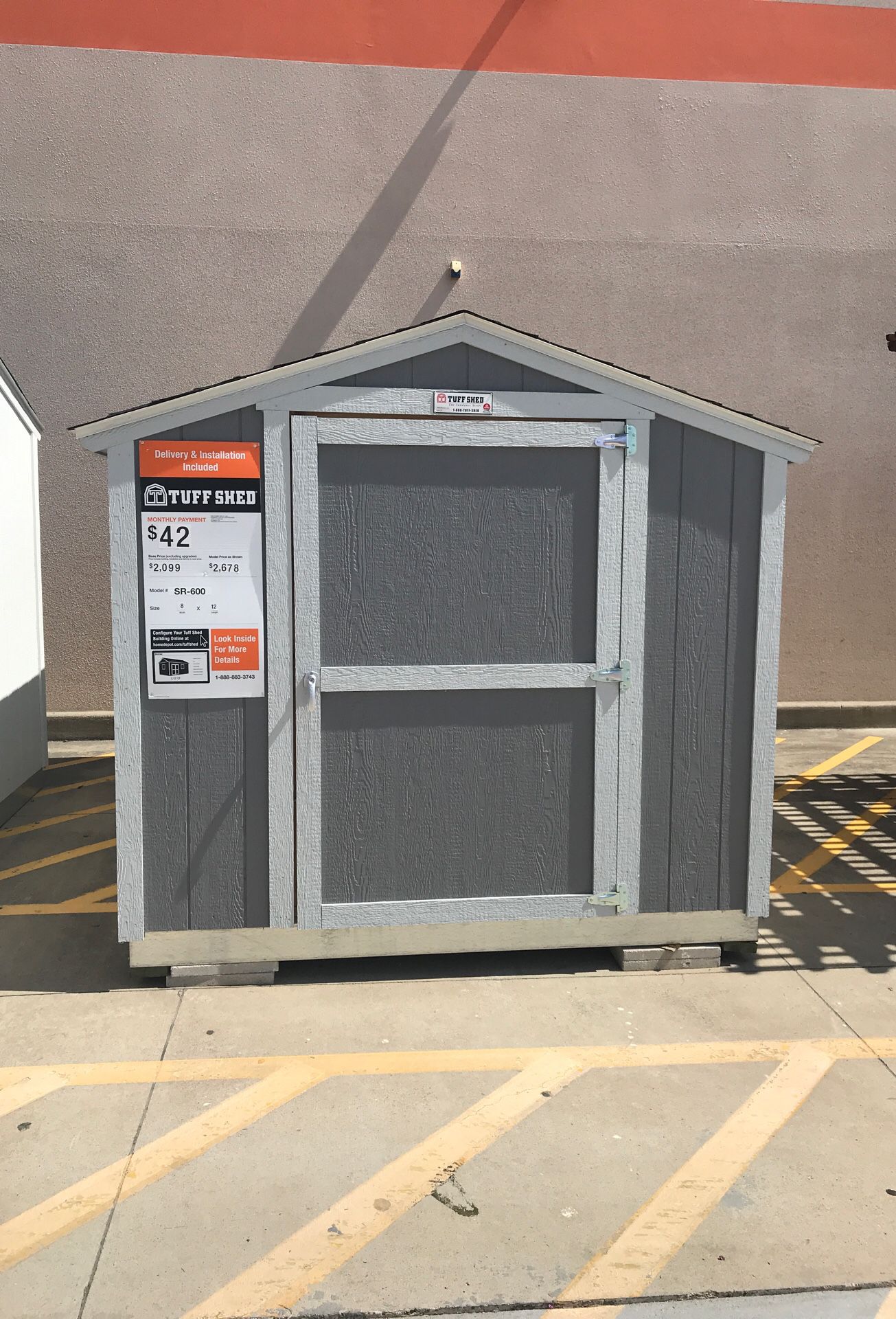Tuff shed 8x12 sr600 was $2678 now $2410