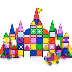 152PC Magnetic Tiles Building Block Toy Building Block Magnets Construction Sensory Toys Gifts Set f