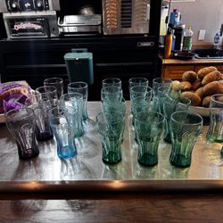 Coca Cola Glasses Including A Few Rare Colors 