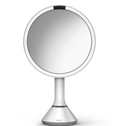 simplehuman 8" Sensor Makeup Mirror, 5x Magnification and Adjustable Brightness