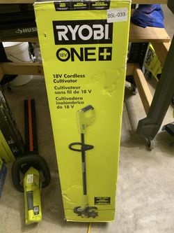 Garden Cultivator Tiller - RYOBI ONE+ 18V Cordless, Works, Tool Only