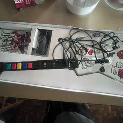 Xbox 360 Wired Guitar W Game 