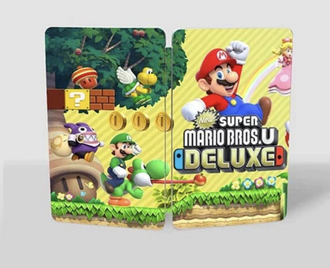 New Super Mario Bros. U Deluxe Custom made Steelbook for Nintendo switch (No Game) New